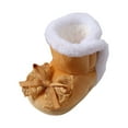 thumbnail image 1 of Gibobby Newborn Baby Boy Girl Soft Fleece Booties Stay On Infant Slippers Socks Shoe Non Skid Gripper Toddler First Walkers Winter Ankle Crib Shoes(Khaki,3-6 Months), 1 of 9