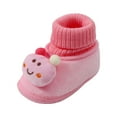 thumbnail image 1 of Gibobby Newborn Infant Baby Boys Girls Fleece Booties Stay On Socks Soft Shoes Non Skid Winter Warm Christmas Slippers(Pink,0-3 Months), 1 of 6