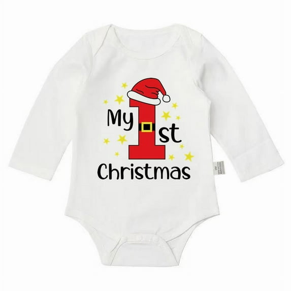 Gibobby Newborn Infant Baby Girl Boy Christmas Outfit Baby Christmas Jumpsuit Romper Long Sleeve Sweatshirt Fall Clothes(Wine,12-18 Months)