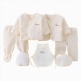 thumbnail image 1 of Gibobby Newborn Infant Baby Girl Fall Winter Clothes Set 7Pcs Infant Outfits Set Romper Set Cute Baby Outfits Infant Winter Clothes Set For 0-3 Months,Beige, 1 of 5