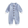 thumbnail image 1 of Gibobby Newborn Snowsuit Baby Cartoon Bear Onesie Warm Fleece Hooded Romper Jumpsuit(Blue,18-24 Months), 1 of 7
