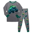 thumbnail image 1 of Gibobby Pajamas for Boys Cute Black Gamer Long Sleeve and Pants Sleepwear 2-pieces Big Kids PJS Clothes(Grey,5-6 Years), 1 of 9