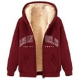 thumbnail image 1 of Gibobby Plain Hoodies for Women Long Sleeve Full Zipper Zip Up Essentials Hoodie with Pockets Hooded Sweatshirt Women Jacket Fall Winter Coat(L,Wine), 1 of 5