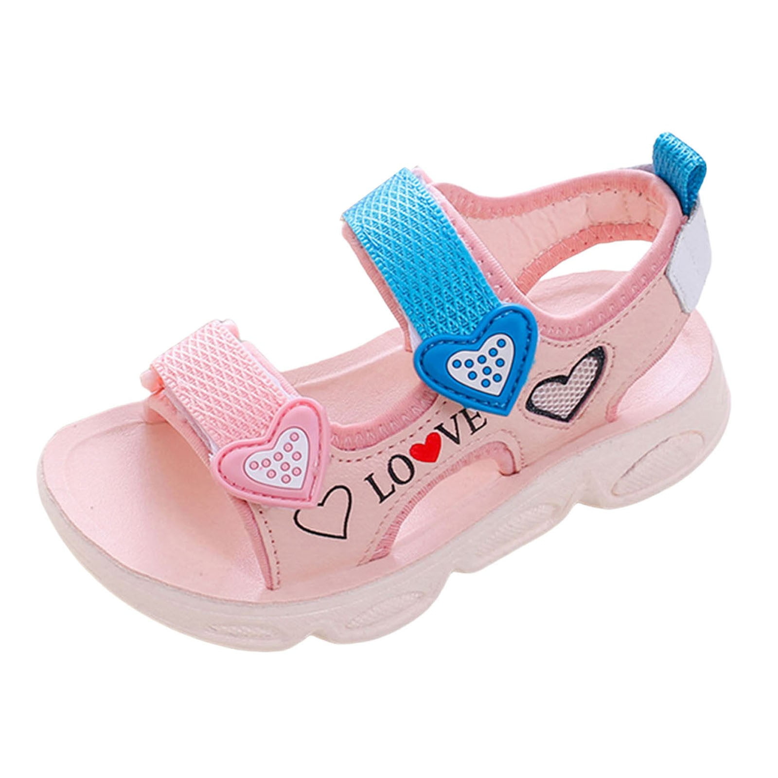 Gibobby Quick-Dry Water Sandals for Kids - Adjustable, Non-Slip Beach and Pool Shoes for Boys and Girls(Pink,9-9.5 Years)