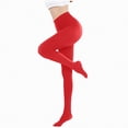 thumbnail image 1 of Gibobby Stockings For Women Women's Tights Solid Color Stretchable High Waist Footed Pantyhose Stockings stockings for women with design(One Size,Red), 1 of 3