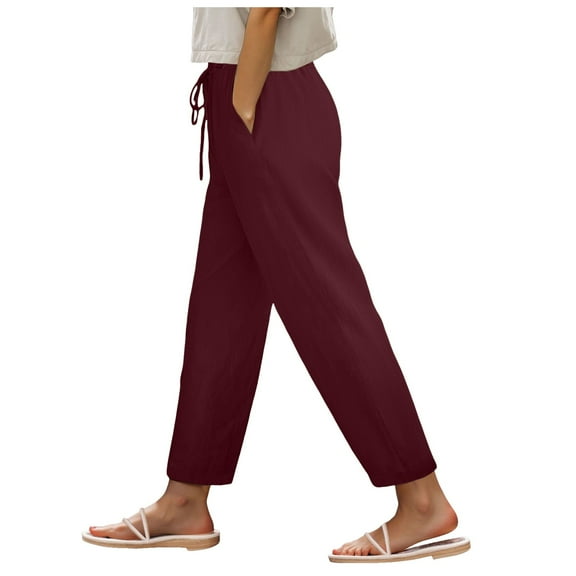 Gibobby Straight Leg Sweatpants for Women Low Rise Baggy Wide Leg Sweatpants Lightweight Lounge Joggers Pants(Red,S)