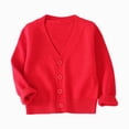 thumbnail image 1 of Gibobby Sweater Baby Boys Girls Button-Up Cardigan Crew Neck Long Sleeve 12 Months 2t 3t 4t Toddler Knit Sweater(7-8 Years,Red), 1 of 6