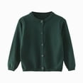 thumbnail image 1 of Gibobby Sweater Button Up Knit Cardigan for 0-12 Months 2t 3t Toddler Kids Solid Color Lounge Knitted Sweater Fall Warm Ribbed Knitwear Jacket for Boys Girls(3-4 Years,Dark Green), 1 of 4