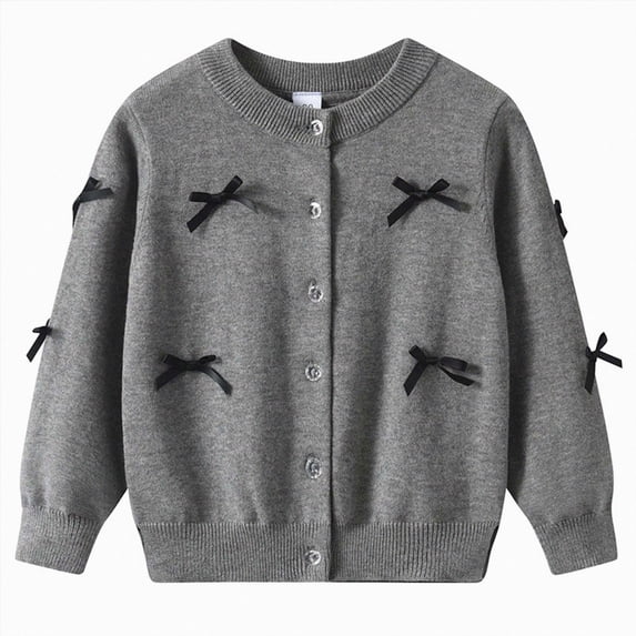 Gibobby Sweater Toddler Boys Girls Crewneck Cardigan Sweaters Long Sleeve 12 Months 2t 3t 4t Kids Button Cotton School Uniform Knit Tops Outwear(9-10 Years,Dark Gray)