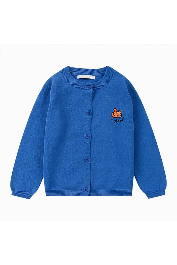 Sweater Toddler Kids Baby Sweater Cardigan Fall Winter Sweater Long Sleeve Cardigan for 0-12 Months 2t 3t 4t Girls Boys(3-4 Years,Blue)