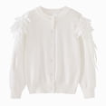 thumbnail image 1 of Gibobby Sweater Toddler Sweater Toddler Girl Boy Baby Kids Autumn And Winter Sweater Color Cardigan Solid Color Cardigan Kids Sweater(18-24 Months,White), 1 of 5