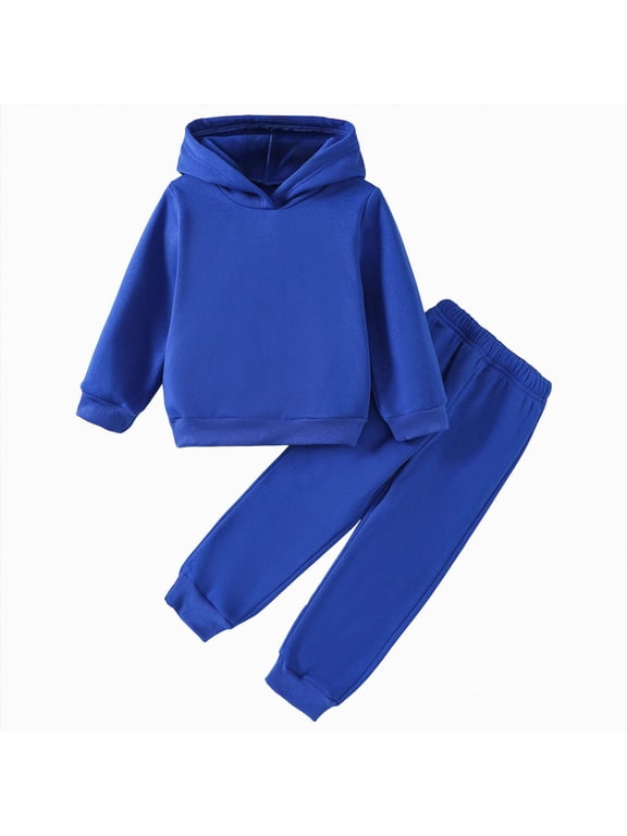 Toddler Baby Boy Clothes Boy Fall Winter Outfit Long Sleeve Letter Sweatshirt Plaid Jogger Pants Set 2T 3T 4T 5T 6T Boys Clothes(2-3 Years,Blue)