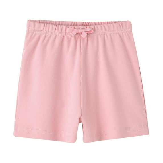 Gibobby Toddler Baby Boy Elastic Waist Pull On Cotton Shorts for Littler Kids Boys Short Pants Summer Clothes(Pink,12-18 Months)