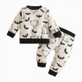 thumbnail image 1 of Gibobby Toddler Baby Boy Outfits Long Sleeve Contrast Color Sweatshirt Solid Pants Autumn Winter Clothes Set(Light Gray,3-6 Months), 1 of 8