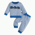 thumbnail image 1 of Gibobby Toddler Baby Boy Sweatshirt Outfit Mamas Little Man Long Sleeve Shirt Jogger Pants Fall Outfits Winter Clothes Set(Blue,2-3 Years), 1 of 7
