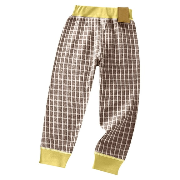 Gibobby Toddler Baby Boys Girls Sweeatpants Cotton Pure Color Bear Active Jogger Pants with Drawstring(Coffee,13-14 Years)