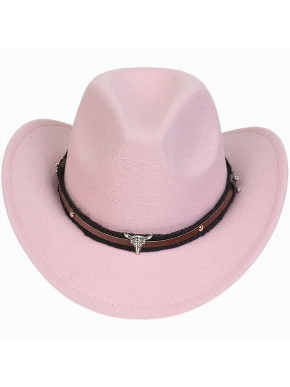 Toddler Baby Cowboy Hat Infant Western Cowgirl Hat Unisex for Boys Girls Kids Classic Ranch Cowboy Hat Outdoor Dress Up Cap(3-18 Years,Pink)