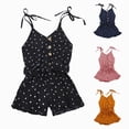 thumbnail image 1 of Gibobby Toddler Baby Girl Farm Outfit Chickens Romper Bell Bottoms Boho Overalls Jumpsuit Flare Pants One Piece Summer Clothes(3-4 Years,Orange), 1 of 5