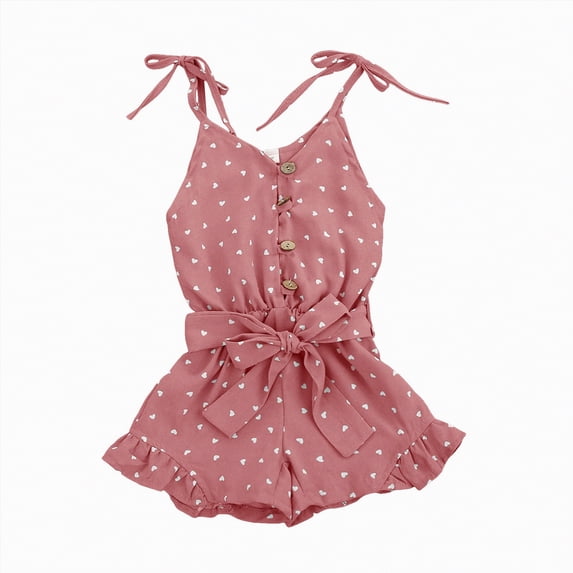 Gibobby Toddler Baby Girl Farm Outfit Chickens Romper Bell Bottoms Boho Overalls Jumpsuit Flare Pants One Piece Summer Clothes(4-5 Years,Pink)