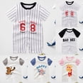 thumbnail image 1 of Gibobby Toddler Baby Girl Summer Romper Ruffle Fly Sleeve Rib Button Jumpsuit Overalls Long Pant Girl Cute Clothes 1 PC(0-3 Months,Grey), 1 of 4