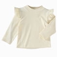 thumbnail image 1 of Gibobby Toddler Baby Girls Fruit Print Ruffle Sleeve Mock Neck Long Sleeve Tee 6 12 24 Months 2t 3t 4t Fall Winter Soft Cotton Crewneck Casual Top Infant Girls Clothes(L,6-12 Months), 1 of 4