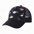 thumbnail image 1 of Gibobby Toddler Baseball Hat with Mesh Dinosaur Printed Adjustable Sun Cap for Kids 12 18 Months 1-4T Boys Summer Outdoor Beach Infant Sun Hat(0-1 Year,Black), 1 of 6