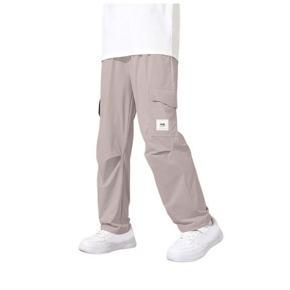 Gibobby Toddler Boy Girl Cotton Pants Lightweight Trousers Kids Autumn Casual Solid Sweatpants with Drawstring(Purple,9-10 Years)