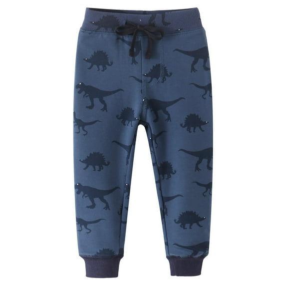 Gibobby Toddler Boy Long Pants Baby Soft Cotton Basic Sweatpants Kids Summer Fall Solid Casual Jogger Pants(Navy,5 Y)