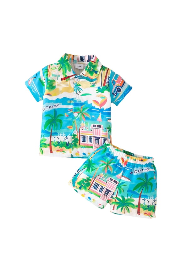 Toddler Boys Baby Toddler Boy Summer Outfit Little Dude Emboridery Tshirt Clothes 6 12 18 Months 2 3 4 T Short Set(18-24 Months,Sky Blue)