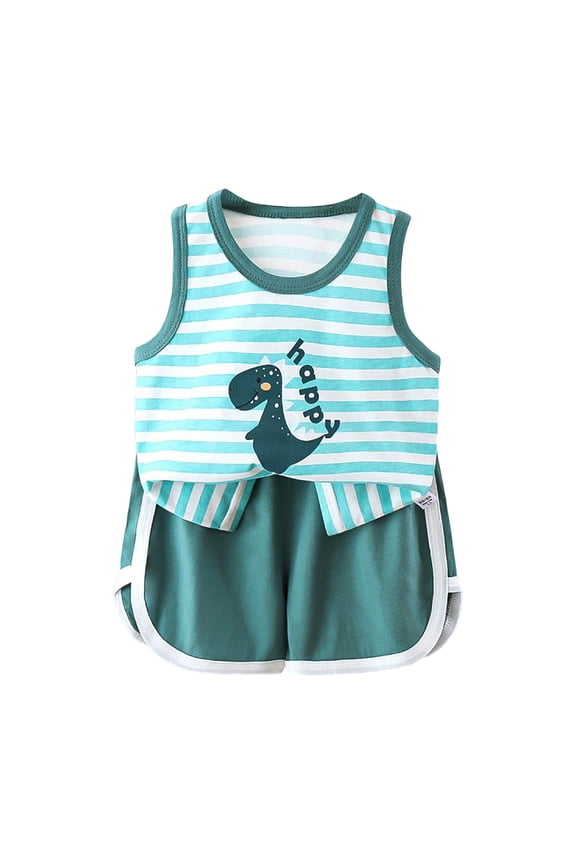 Toddler Boys Baby Toddler Boy Summer Outfit Little Dude Emboridery Tshirt Clothes 6 12 18 Months 2 3 4 T Short Set(3-6 Months,Mint Green)