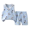 thumbnail image 1 of Gibobby Toddler Boys Baby Toddler Boy Summer Outfit Little Dude Emboridery Tshirt Clothes 6 12 18 Months 2 3 4 T Short Set(5-6 Years,Light Blue), 1 of 9