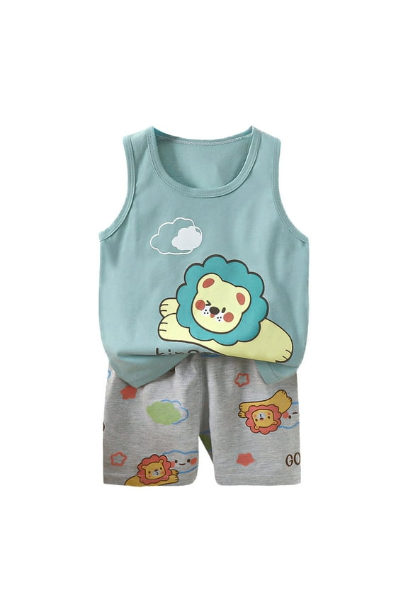 Toddler Boys Baby Toddler Boy Summer Outfit Little Dude Emboridery Tshirt Clothes 6 12 18 Months 2 3 4 T Short Set(6-9 Months,Blue)