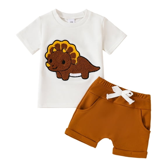 Gibobby Toddler Boys Boy Boy Girls Toddler Summer Outfit Striped T shirt Toddler Boy Summer Clothes 6 12 18 Months 2 3 4 5 T Short Set(6-12 Months,White)