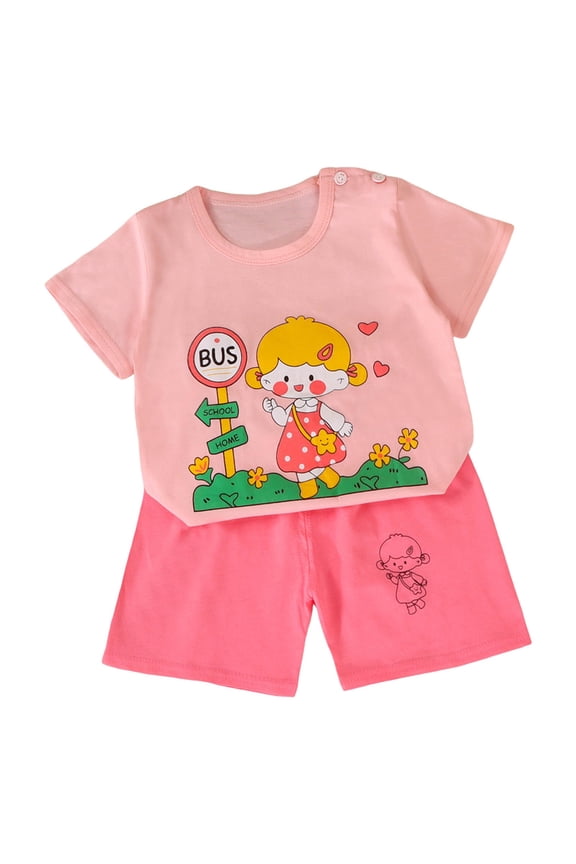 Toddler Boys Boy Clothes Toddler Baby Boys Summer Outfits Sleeveless Patchwork T Shirt Shorts Set 6 Months 4T Two Piece Suit Boys Suit(9-18 Months,Hot Pink)