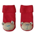 thumbnail image 1 of Gibobby Toddler Boys Girls Socks Toddlers Fuzzy Socks with Grips, Kids Boys Non Slip Warm Fun Crew Socks(0-3 Months,Khaki), 1 of 6