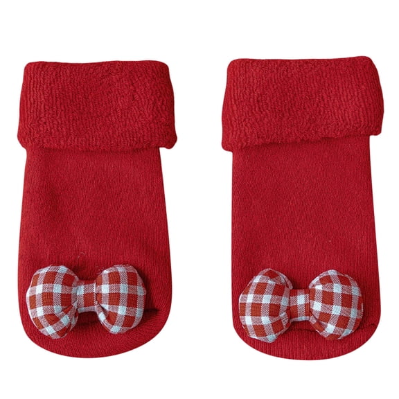 Gibobby Toddler Boys Girls Socks Warm Hiking Thermal Cozy Soft Thick Toddlers Crew Boot Socks(12-15 Months,Watermelon Red)