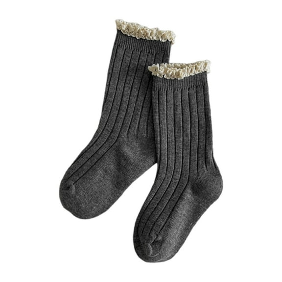 Gibobby Toddler Boys Girls Socks Warm Hiking Thermal Cozy Soft Thick Toddlers Crew Boot Socks(3-5 Years,Dark Gray)