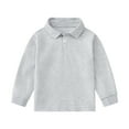 thumbnail image 1 of Gibobby Toddler Boys Long Sleeve Solid Collar Polo Shirts Spring Autumn Basic Undershirts Comfort Outwear Tee Shirts(Grey,9-10 Y), 1 of 8
