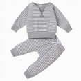 thumbnail image 1 of Gibobby Toddler Boys Pajamas Boy Striped Pajamas Set 2-Piece 1t 2t 3t 4t 5t Long Sleeve Soft Sleepwear Soft Fall Winter Pjs for Boys Toddler Boys Clothes,Grey,Size 12-18 Months, 1 of 4