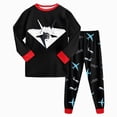 thumbnail image 1 of Gibobby Toddler Boys Pajamas Boys Girls Pajamas Long Sleeve Top And Pants Pajama Set 2-Piece Kids Pajamas Set For 0-24 Months 2t 3t 4t 5t Kids Boys Toddler Boys Clothes,Red,Size 6-7 Years, 1 of 6
