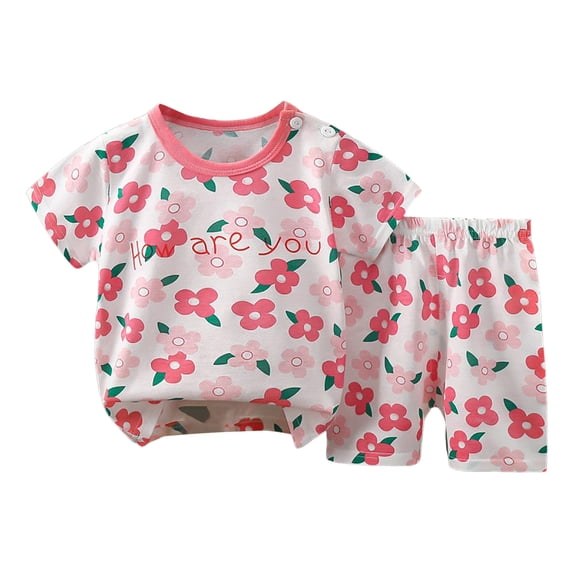 Gibobby Toddler Boys Toddler Boy Clothes Kids Summer Cotton Outfits Shirt Short Sets Size 2 7 Newborn Boy Summer Outfits Set 2PC(5-6 Years,Light Pink)