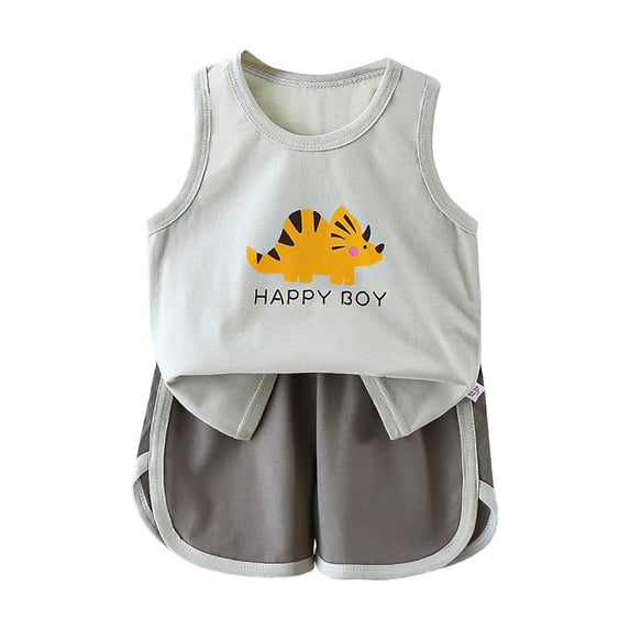 Gibobby Toddler Boys Toddler Boy Summer Outfits Short Sleeve Button UP T Shirt Tops Casual Shorts Sets Baby 2T 3T 4T 5T Clothes Toddler Boy Summer Outfits 2PC(3-6 Months,Light Gray)