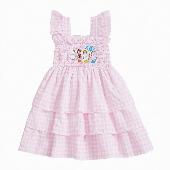 Gibobby Toddler Girl Dress Baby Girls Clothes 5T Toddler Girls Summer Dress Short Sleeve Dress Tulle Dress 12 18 24 Months 2T 3T 4T 5T(2-3 Years,Red)