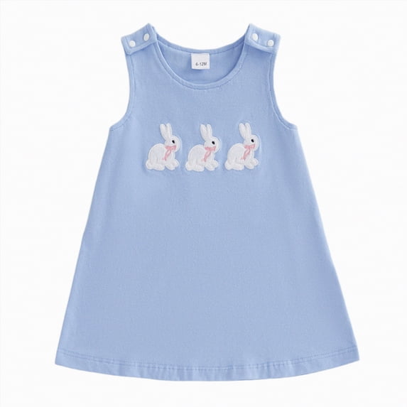 Gibobby Toddler Girl Dress Girl's Dresses Ruffle Sleeve 12 18 24 Months 2T 3T 4T 5T Swing A-Line Cute Gibobby Casual Sundress(18-24 Months,Blue)