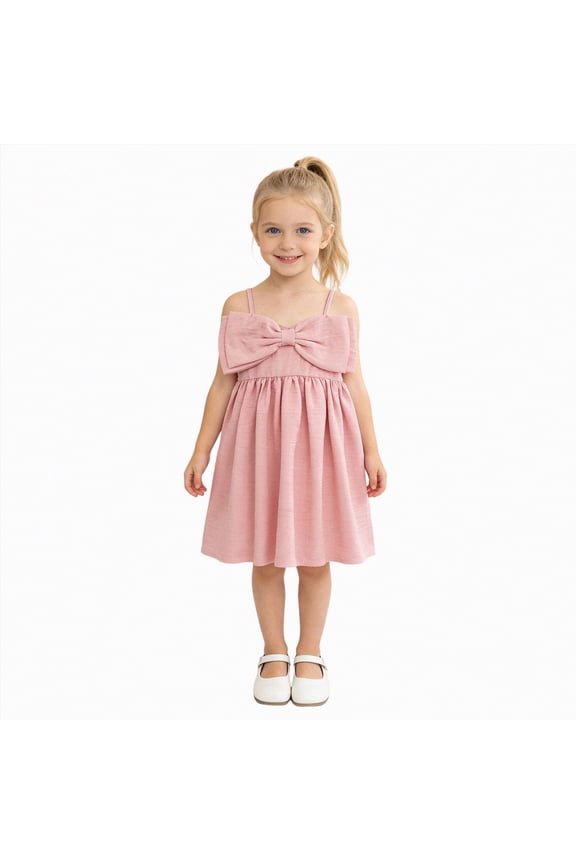 Toddler Girl Dress Little Girls Short Sleeve Dresses 12 18 24 Months 2T 3T 4T 5T Summer Casual Skater Swing Twirly Sundress(4-5 Years,Red)
