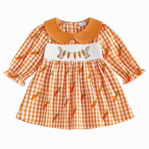 Gibobby Toddler Girl Dress Toddle Baby Girl Dress Ruffle Summer Sleeveless Dresses Floral Sundress Photoshoot Outfit(3-4 Years,Orange)