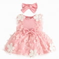 thumbnail image 1 of Gibobby Toddler Girl Dress Toddler Girls 12 18 24 Months 2T 3T 4T 5T Short Sleeve Dress Princess Casual Dresses Summer Tulle Sundress(18-24 Months,Pink), 1 of 6