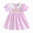 thumbnail image 1 of Gibobby Toddler Girl Dress Toddler Girls Short Sleeve Dress 12 18 24 Months 2T 3T 4T 5T Summer Casual Blue Yellow Printed Jersey Shirt Dresses(2-3 Years,Red), 1 of 7