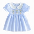 thumbnail image 1 of Gibobby Toddler Girl Dress Toddler Girls Short Sleeve Dress 12 18 24 Months 2T 3T 4T 5T Summer Casual Blue Yellow Printed Jersey Shirt Dresses(2-3 Years,Sky Blue), 1 of 7