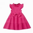 thumbnail image 1 of Gibobby Toddler Girl Dress Toddler Girls Short Sleeve Dress 12 18 24 Months 2T 3T 4T 5T Summer Casual Blue Yellow Printed Jersey Shirt Dresses(3-4 Years,Hot Pink), 1 of 9